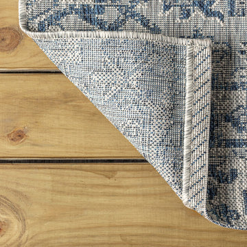 Estrella Bohemian Medallion Textured Weave Indoor/outdoor Runner Rug